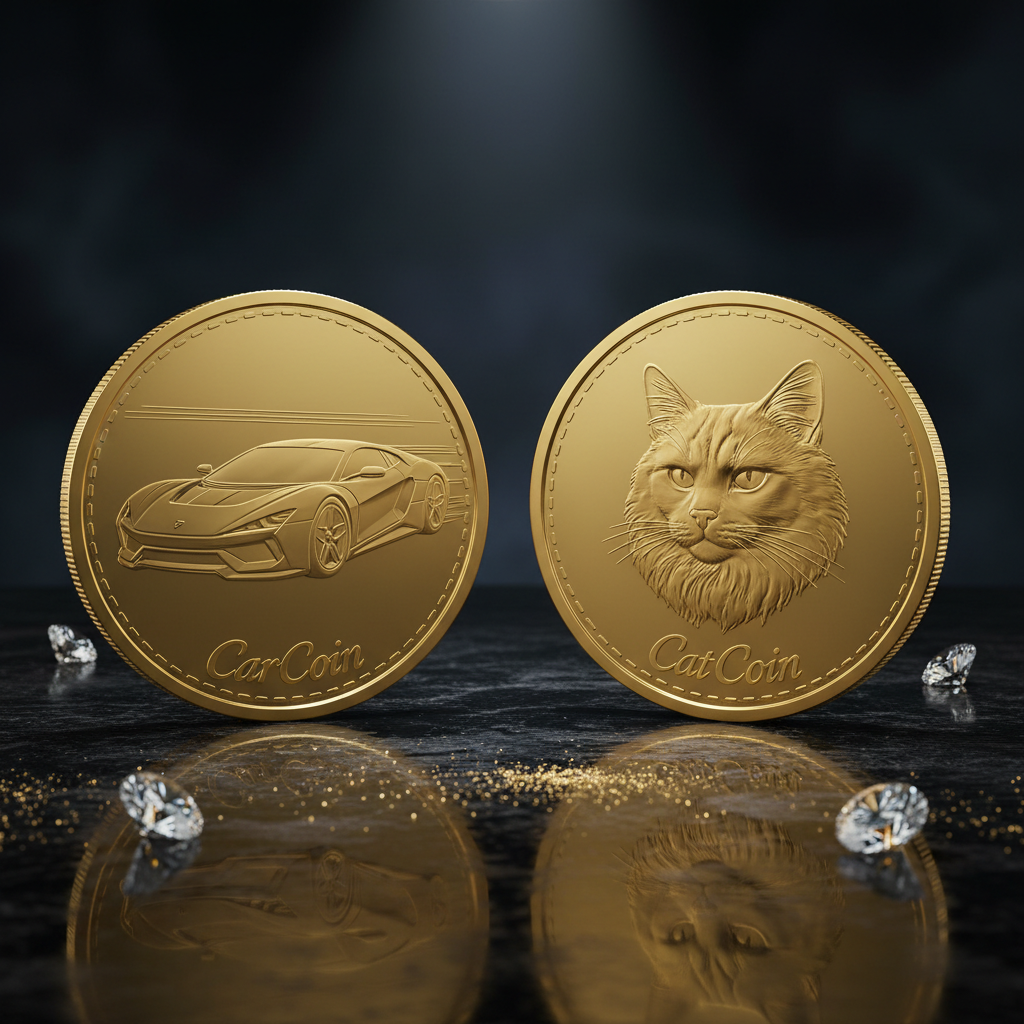 24K CarCoin × CatCoin – Dual Display