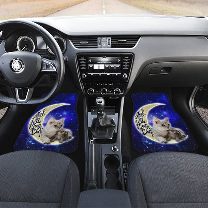 Cat Car Floor Mats Custom I Love You To The Moon And Back Car Accessories Meaningful